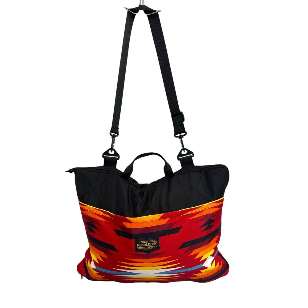 Pendleton Short Sands Red Outdoor Packable Blanket Tote Bag Southwestern 60x72